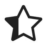 Star One Quarter SVG Icon